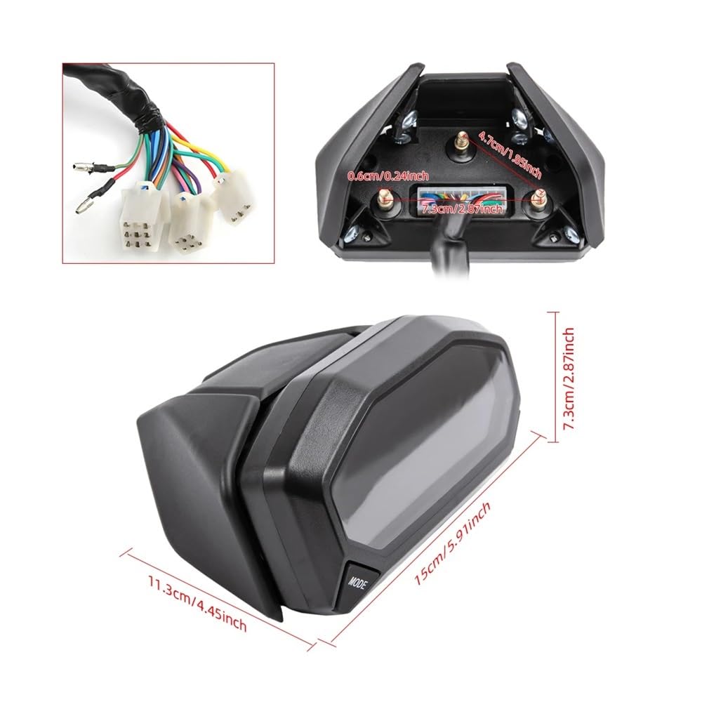 ゲージ オドメーター タコメーター ユニバーサルオートバイ LED スピードメーター デジタルバックライト 走行距離計 タコメーター