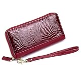 Excellent matériau : le portefeuille est fabriqué en cuir de vache tanné végétal, lisse et confortable au toucher, lustre en cuir, a une fermeture éclair solide, des coutures fines et des coutures soignées. Grâce à sa haute qualité, il peut être utilisé pendant de nombreuses années.