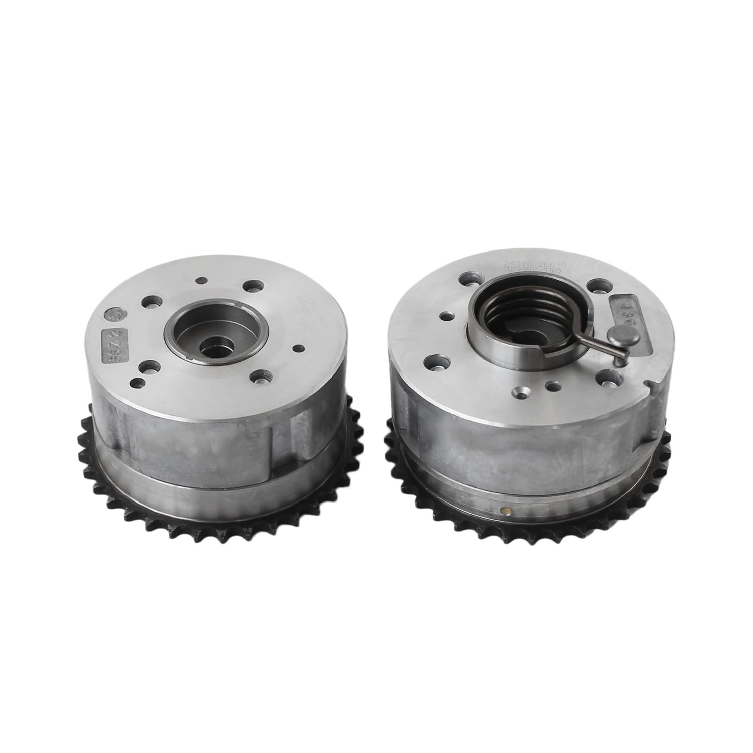 G4FA 1.6 Intake Exhaust Timing Camshaft VVT Sprocket 2Pcs Fits for Hyundai Accent 12-19/ Veloster 12-17, Kia Forte5 14-18/ Rio 12-19/ Soul 12-19 1.6L DOHC-GDI OE 24350-2B600 24370-2B610