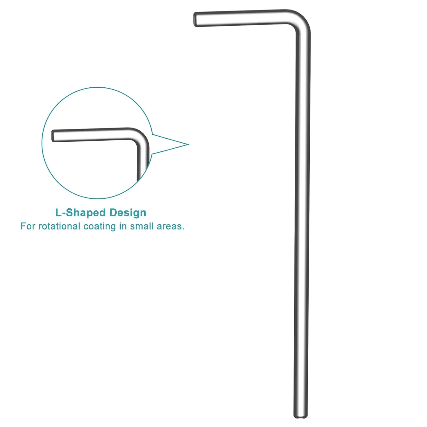 stonylab L-Shaped Glass Spreader Rod, 6x160 mm, Borosilicate Glass Coating Tool for Laboratory Use, Reusable Spreader Accessories, 5 Pack