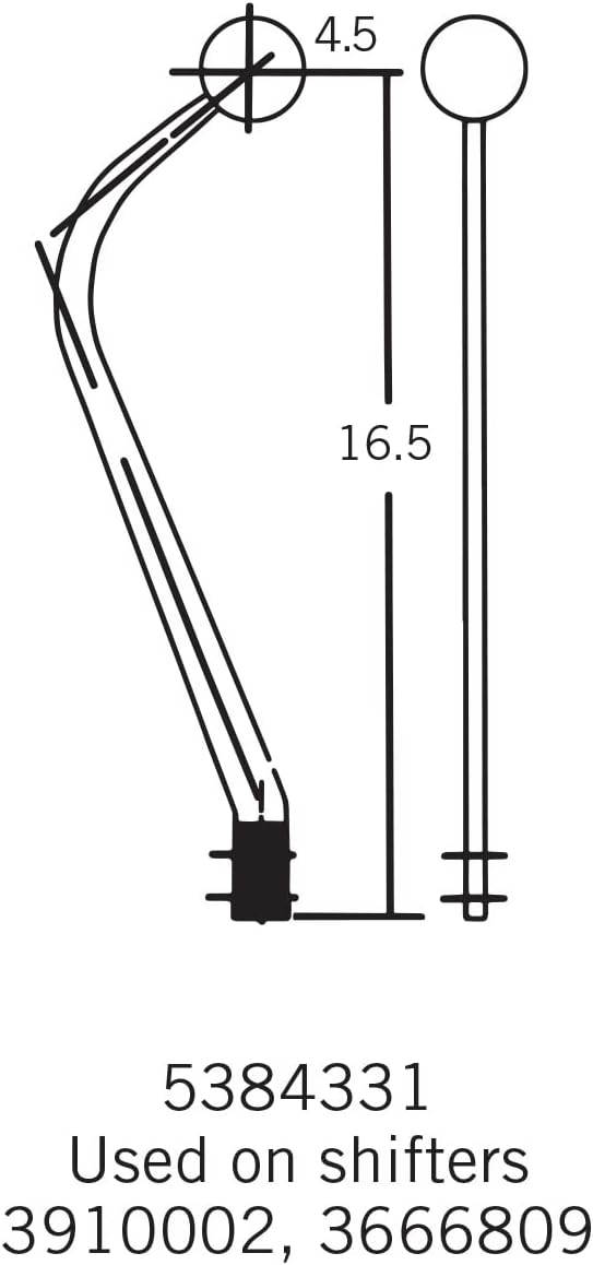 Hurst 3666809 Mastershift 3-Speed Manual Shifter