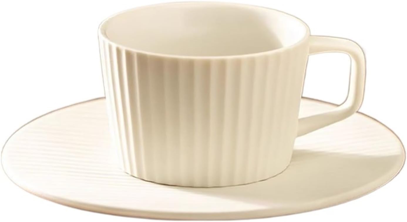 Vertical Stripe 160ml Coffee Cup Vintage Ceramic Espresso Travel Coffee Cup Household Products