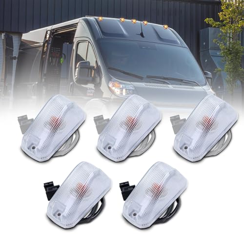 Cab Roof Top Marker Lights Compatible with 2014-2023 Dodge Ram ProMaster 1500 2500 3500 Roof Running Lamps Replaces# 926-109 68232473AA 68232473AB 68232473AE 68232473AC (5 Pack)