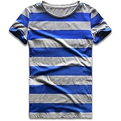 Blue and Grey Wide Striped