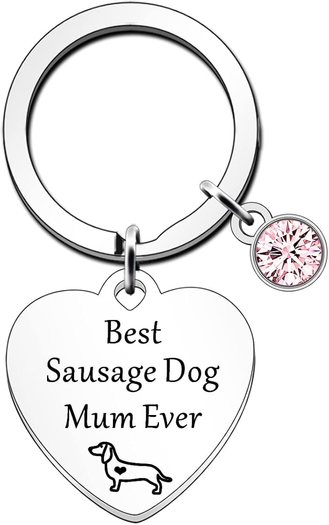 FMCC Sausage Dog Mum Gifts Sausage Dog Gifts for Women Keyring