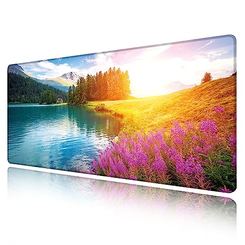 Tapis de souris XXL LL-COEUR protège-table 1200x600 mm pour éviter les douleurs au poignet