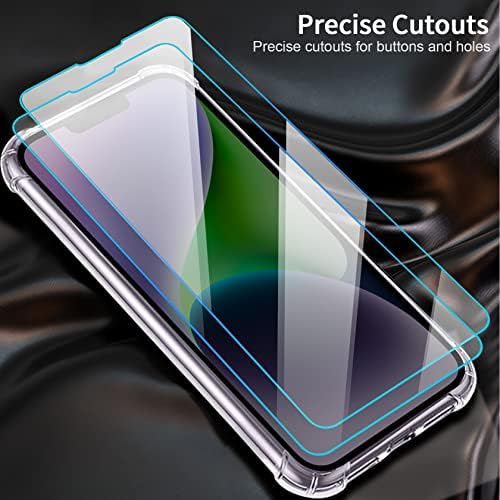 YisrLery Clear Case for iPhone 14 Plus Case Compatible with MagSafe Wireless Charging and 2 Tempered Glass Screen Protector, iPhone 14+ Cover Shockproof Soft TPU Silicone with Camera Protection