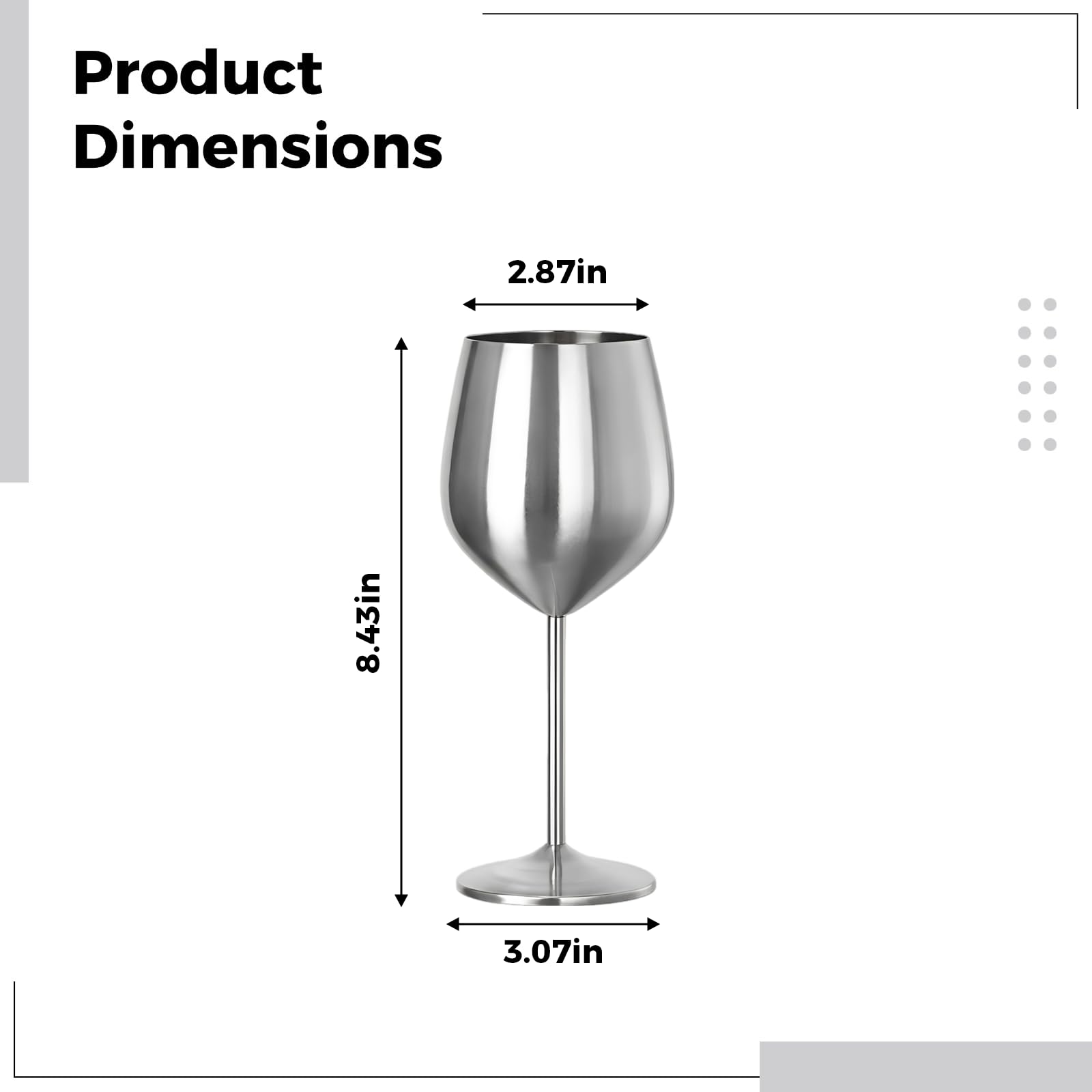 2 Stk. Metall-Weingläser, 18 oz / 500 ml, bruchfeste Edelstahlkelche, hohe stilvolle Sekt- und Cocktailgläser mit stabilem Sockel für Outdoor-Partys, Poolbereich, Geschenk für Weinliebhaber