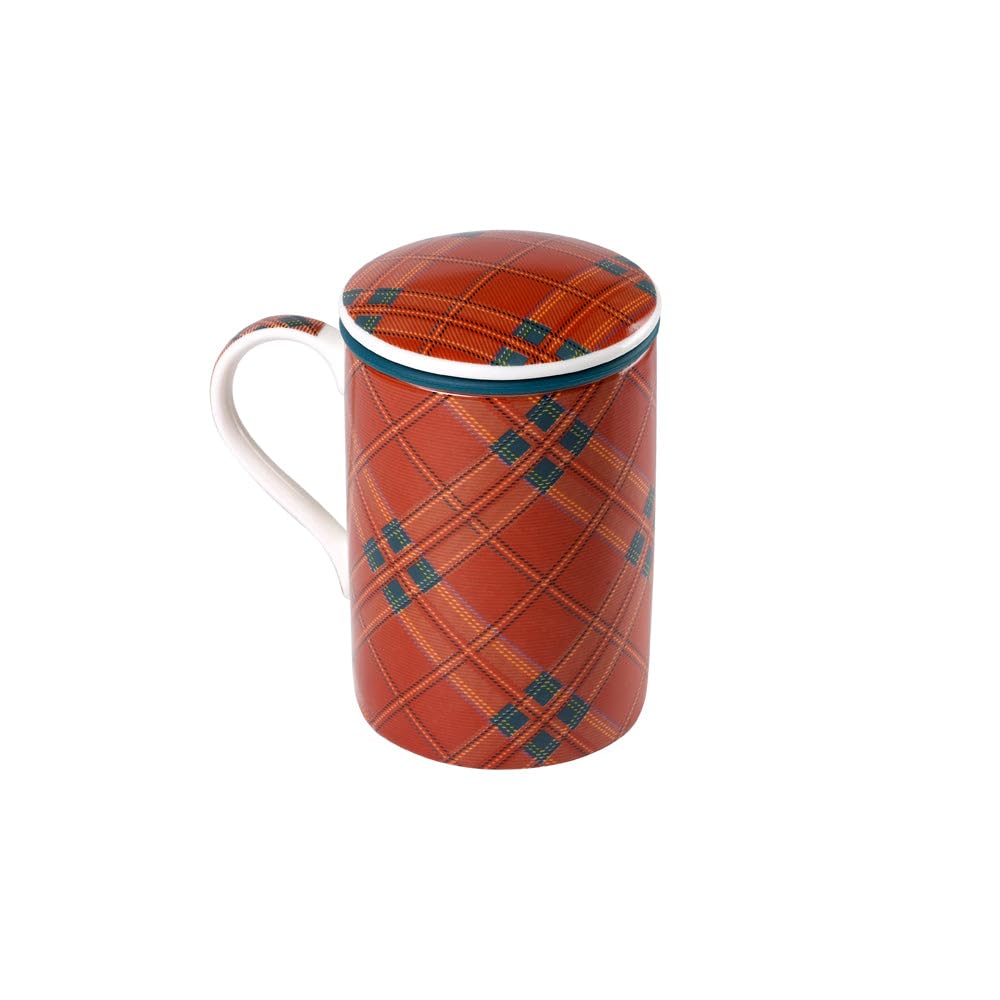 TEA SHOP - Tazza da Tè con filtro e coperchio - Tazza Classic Kilt - Tazza con infusore per tè