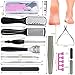 EAONE Professional Pedicure Tools Set, 20 in 1 Foot Files Callus Remover for Feet, Stainless Steel Foot Scrubber Rasp Heel Dead Skin Removal Pedicure Kit for Women and Men Foot Care at Home and Salon