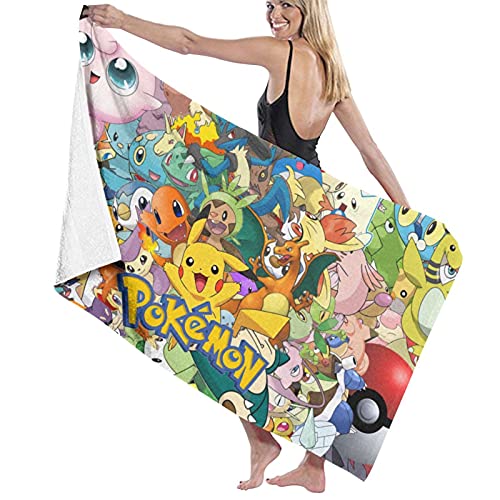 Ewwoe Ultra Soft Bath Towel Super Absorbent Game Pattern Beach Towels for Yoga Spa Travel Camping Gym Pool Bathroom Oversized 32x51in