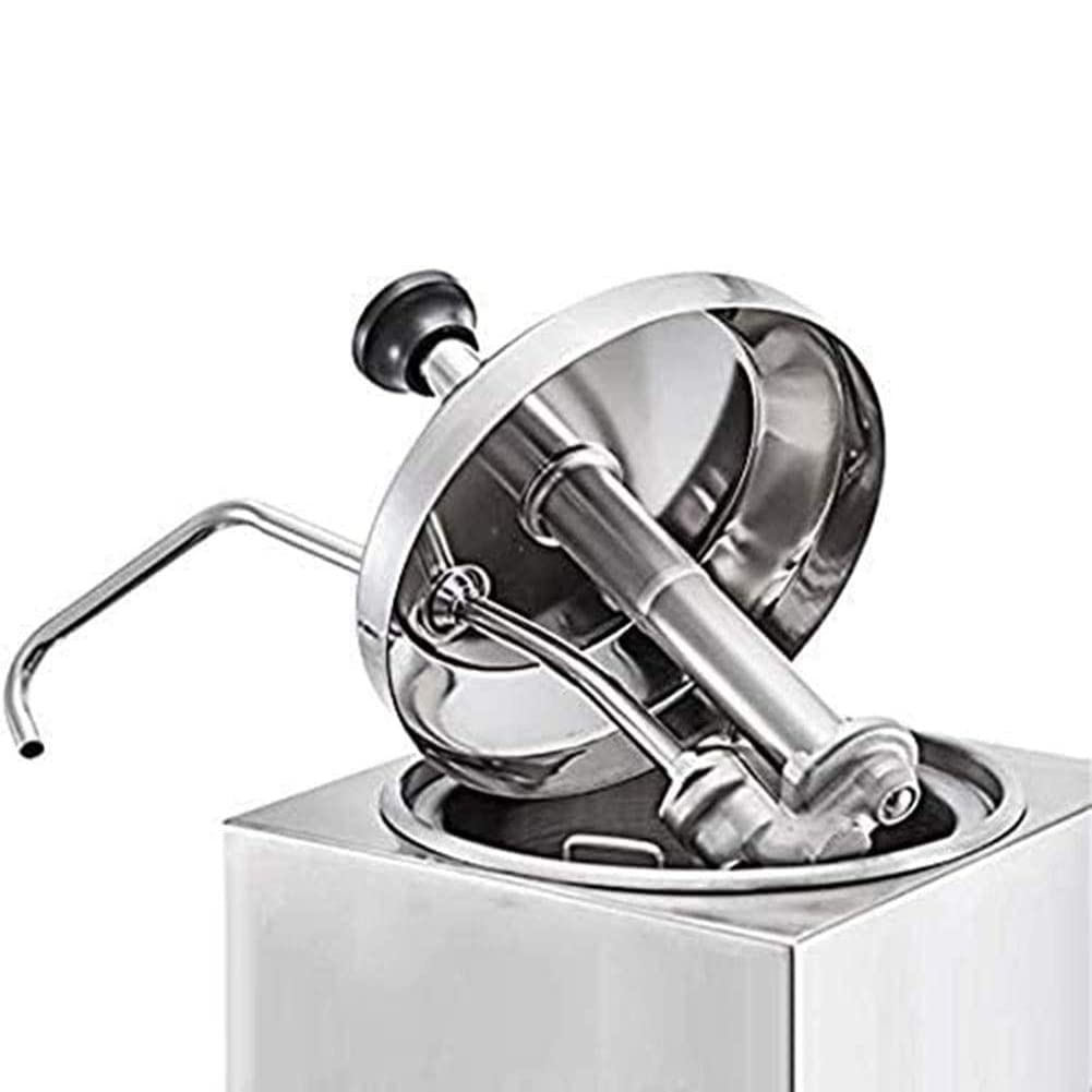 Salsiera in Acciaio Inossidabile, Scalda Fudge Commerciale, Dispenser a Pompa in Acciaio Inossidabile Dispenser per Salse Dispenser per Salsa Ketchup, Maionese e Senape, Scalda Formaggio in