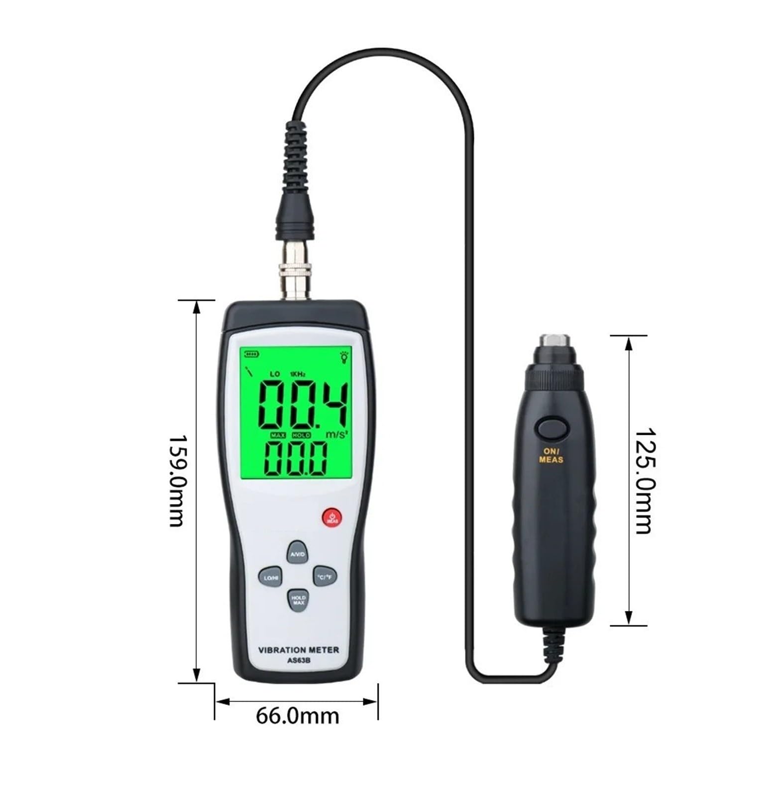 Profesjonalny Ręczny Analizator Drgań AS63B 10-1KHZ