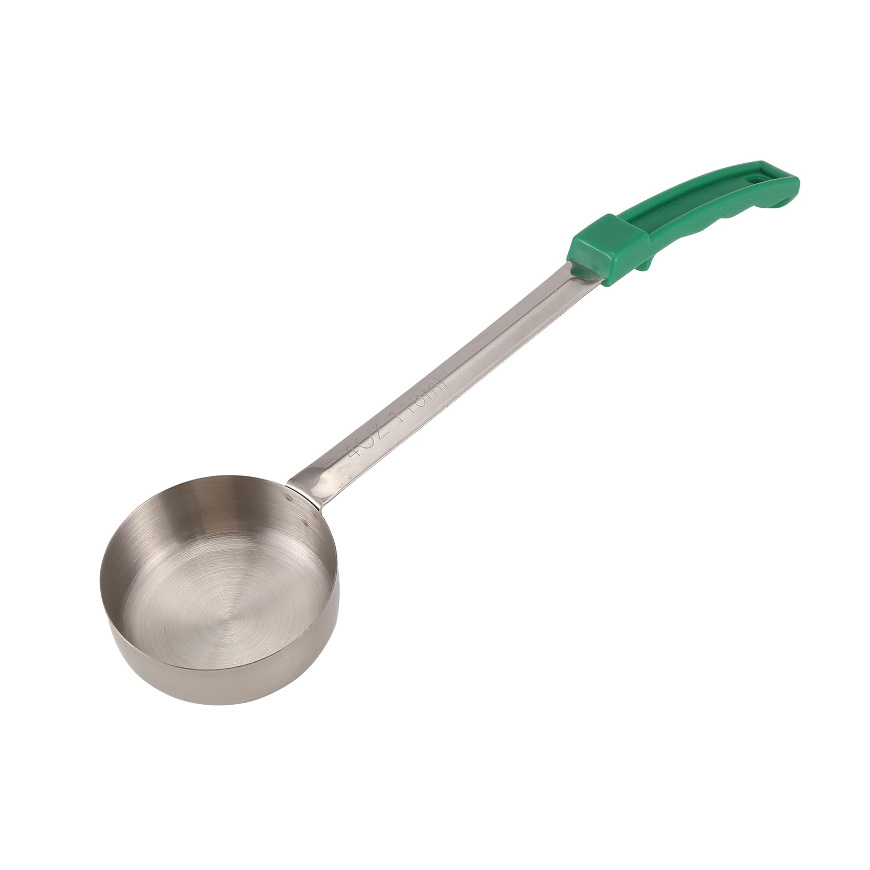 Aniyaa Pizza Spread Sauce Ladle Rubber Handle Flat Bottom Kitchen Cooking Spoon Stainless Steel Measuring Stir Soup Spoon -4 Oz