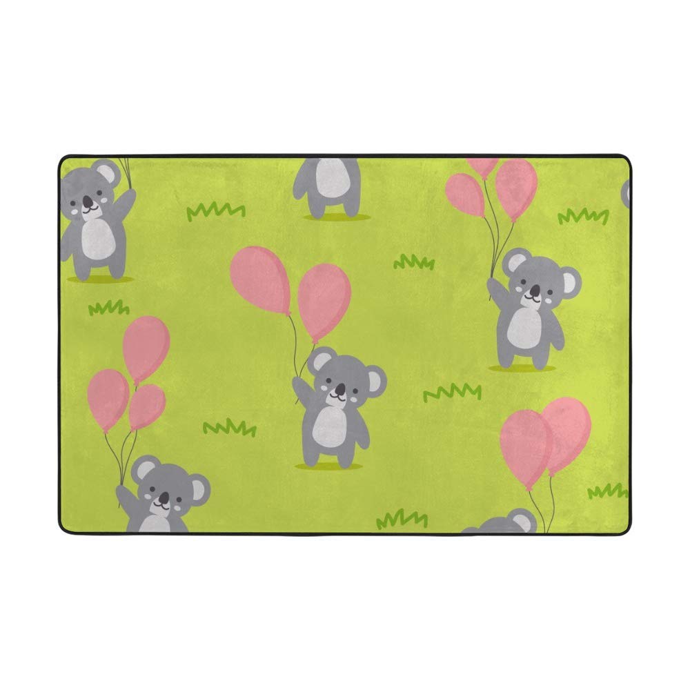 Tapis douillet koala rose et vert pour créer un cocon d'amour