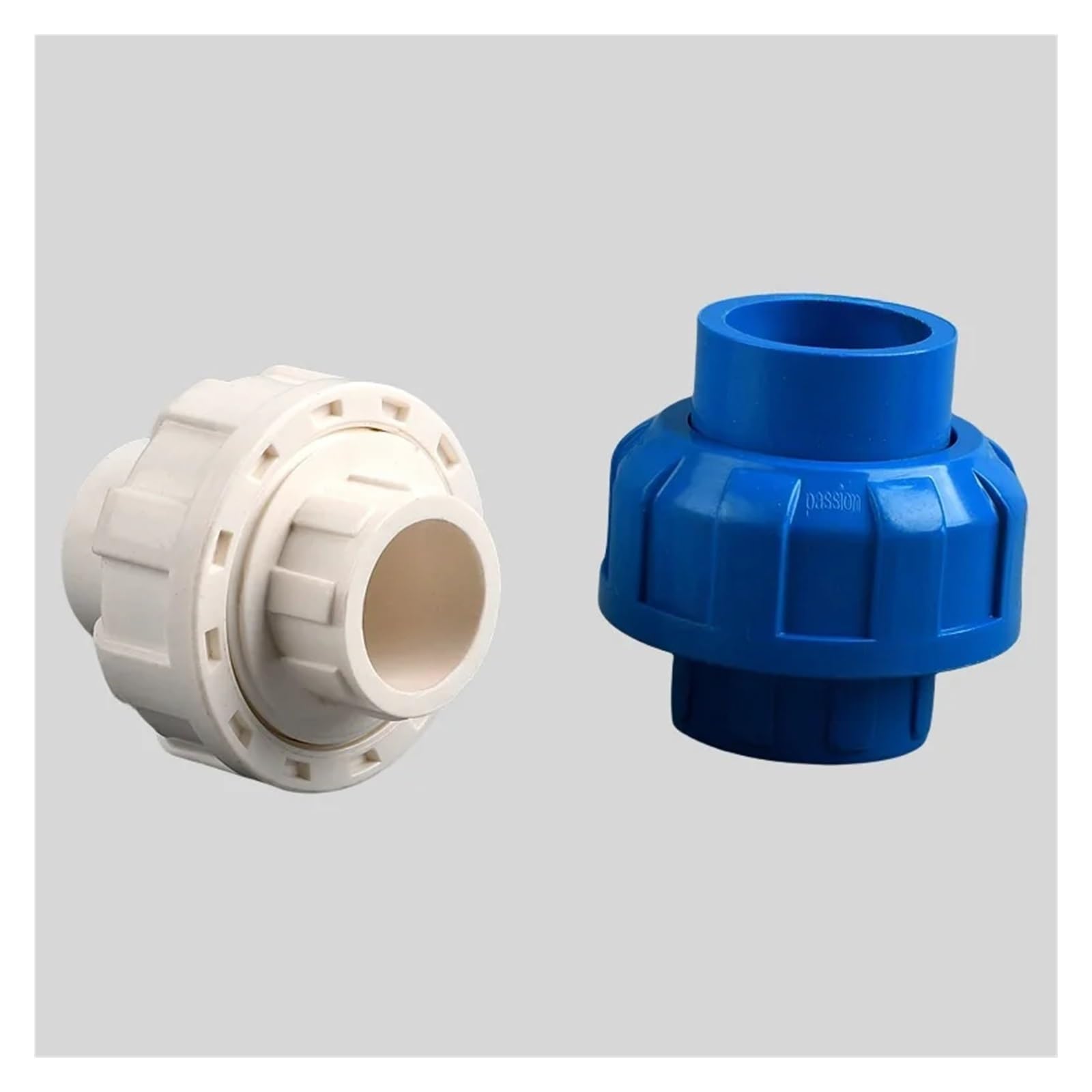 1 szt. ID 20~50 mm Wysokiej jakości pogrubione złącze PVC do nawadniania ogrodu, proste rur wodnych w akwarium, jednakowe, 32(Blue (1 Piece),50mm)