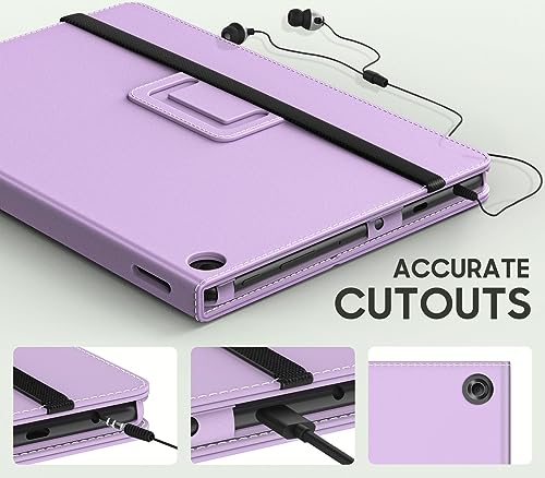 Image of MoKo Case Fits All-New Amazon Kindle Fire HD 10 & 10 Plus Tablet (13th /11th Generation, 2023 /2021 Release) 10.1 inch - Slim Folding Stand Cover with Auto Wake /Sleep, Taro Purple