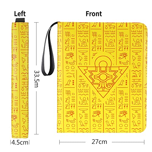 Image of D DACCKIT Binder Compatible with Yugioh Cards with Sleeves, 720 Card Holders Book Compatible with Yu-Gi-Oh Trading Cards - Card Collector Album with 40 Pcs 9-Pocket Pages