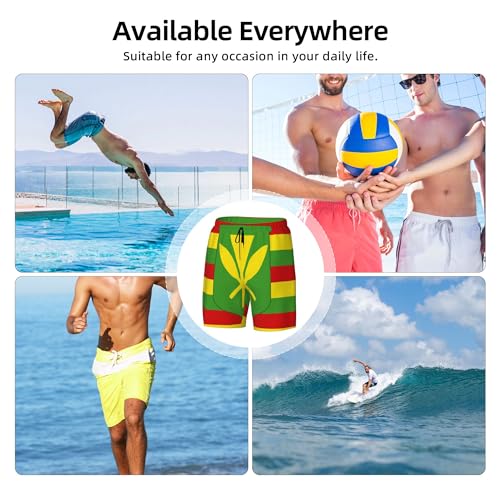 Short de plage à séchage rapide avec doublure compression homme maillot hawaïen
