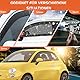 GEARMONSTER Windabweiser kompatibel mit FIAT 500 / Abarth 2007-2024 Autofenster Regenschutz Regenabweiser Integrierte Deflektoren Integrierter Windabweiser, 2 Stück, Schwarz