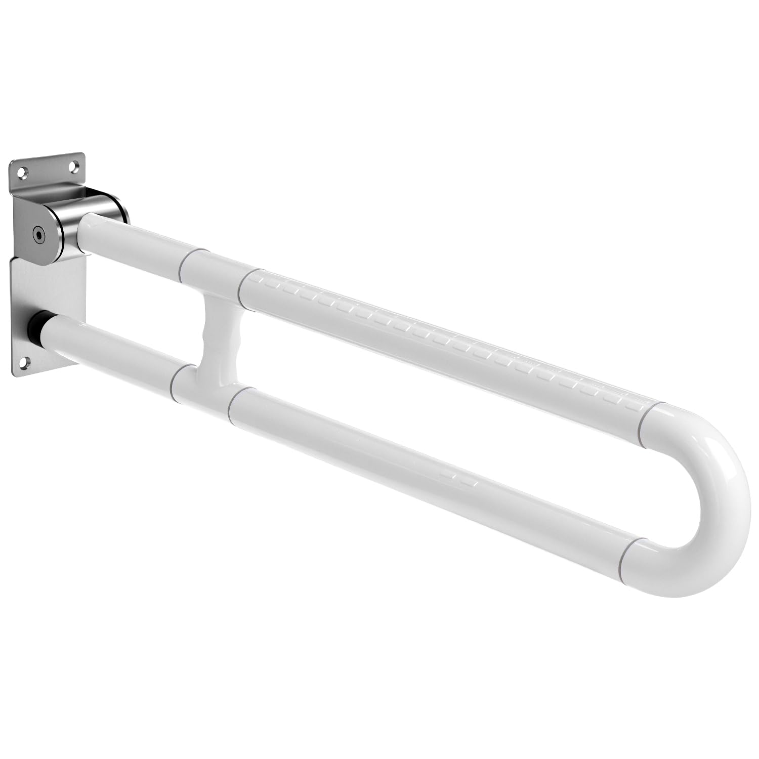 QWORK® asidero baño, plegable, 75 cm, acero inoxidable, capacidad de carga 250 kg