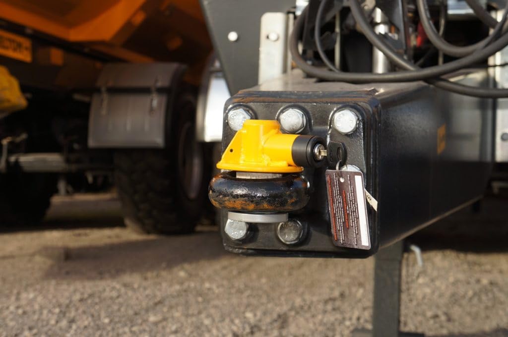 PVS, PV-07 TOWING EYE Lock, Blokada dyszla, Stal, Do przyczep, Żółta