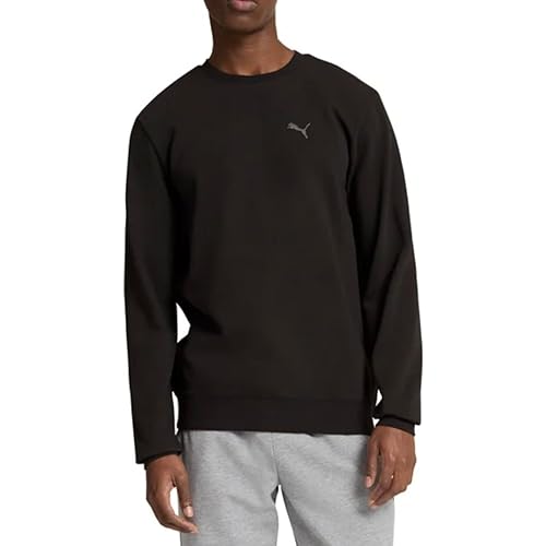 Puma Men's Long Sleeve Textured Crew Pullover Sweatshirt