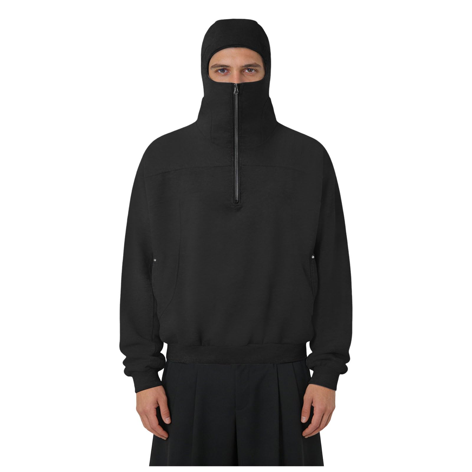 Pasamontañas Deportivo para Hombre Pasamontaña Deportivo Invierno Chaqueta Cálida Pasamontañas Sudadera para Hombre con Capucha Y