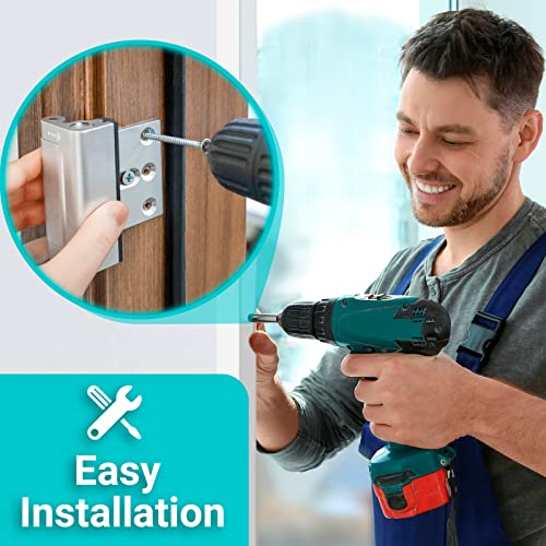 Door Reinforcement Lock Home Security - Front Door Locks For Kids Safety Child Proof Door Latch Lock Top High Security Door Locks Flip Door Guardian Withstand 800 Lbs For Inward Swinging Inside Door #TOP6