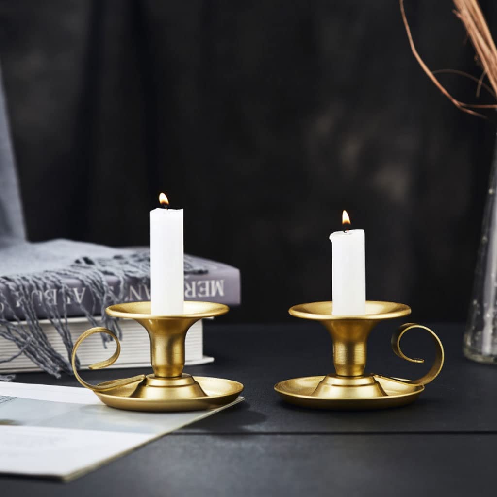 鉄製 振り子燭台 蝋燭立 手燭台 2点セット アンティークキャンドル