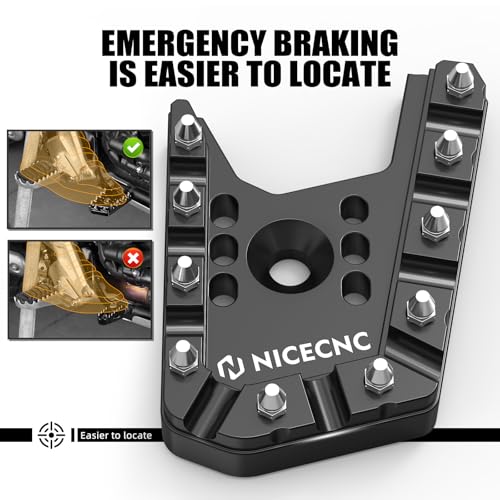 Image of NICECNC Motorcycle Brake Lever Extension Pedal Foot Brake Pedal Extender Compatible with Yamaha Tenere 700 /XTZ700 2019 2020 2021 2022 2023 2024, Tenere 700 Rally Edition 2020-2024, Black