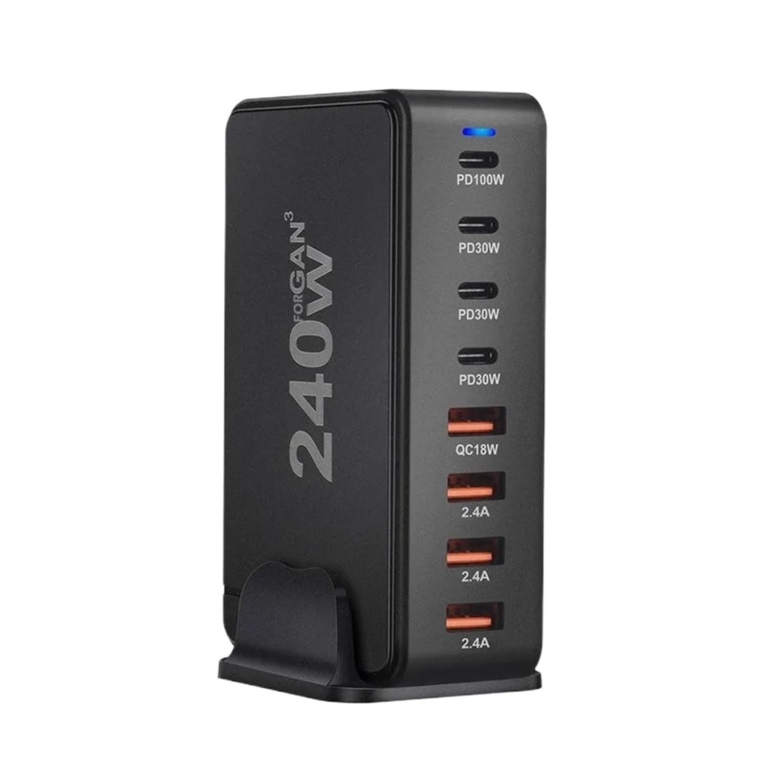 Ładowarka GaN PD Stacja Ładująca USB C Pulpit Mutli Szybka Zasilacz Do Laptopa MożLiwość Szybkiego łAdowania(240W GaN Charger)