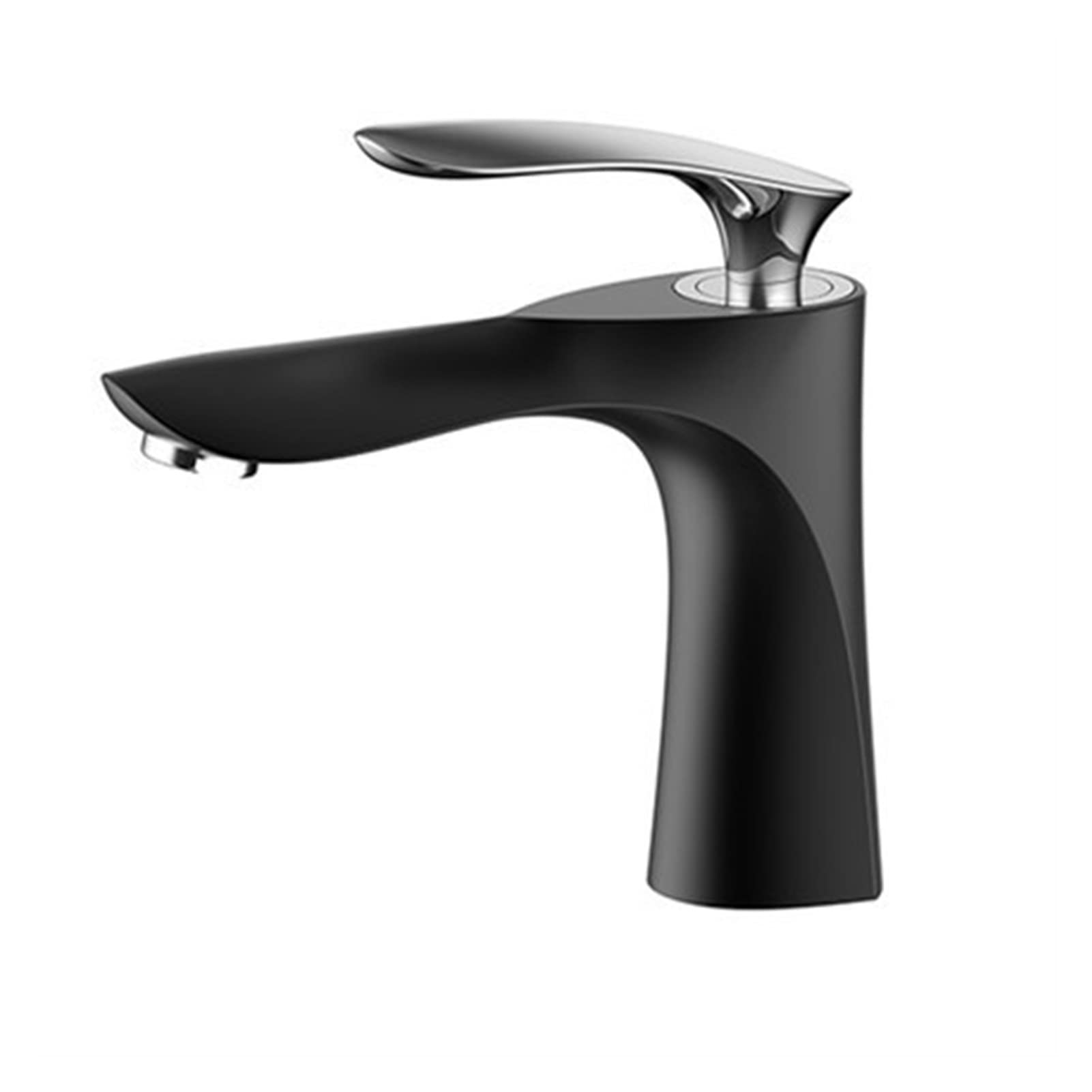Mooilko Rosso Bathroom Basin Faucets Gold Sink Mixer Tap Hot Cold Single Handle Deck Mounted Lavatory Crane Water Tap Rose Gold/Black Easy To Install(Rosso)