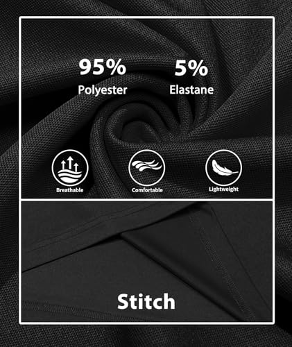 JACKETOWN 3 Pack Polo Shirt for Men Quarter Zip Polo T Shirt Casual Short Sleeve Collared Shirts with Pocket3