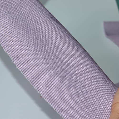 Image of TinaKim Ribbing Cuff Material, for Waistbands Neck Cuffs Fabric (Strip of Light Puple, 40x8in)