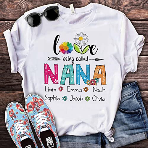 Amazon.com: Personalized Love Being Called Nana T-shirt 