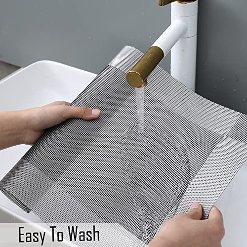 Image of HOKIPO PVC Placemats Set of 4 - 45x30 cm (AR2753),Grey