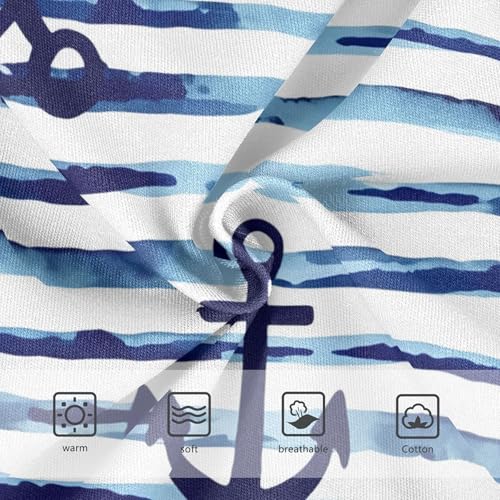 Navy Blue Anchors Stripes Girls Underwear Toddlers 2t Cotton Panties for Girl Fun Print Kids Briefs Undies3