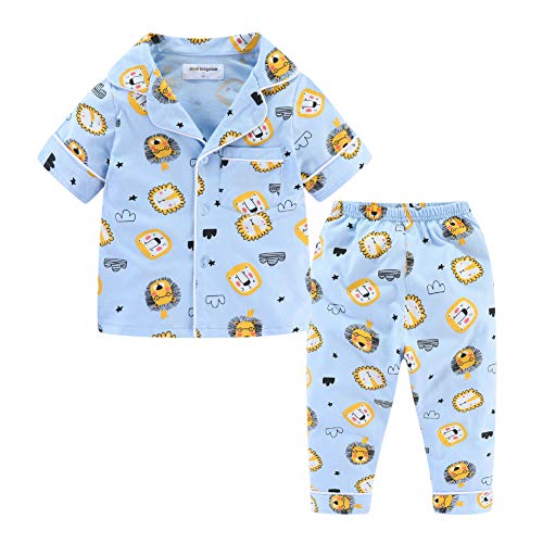 Ensemble pyjama d'été bouton bas enfant motif dessin animé drôle mixte