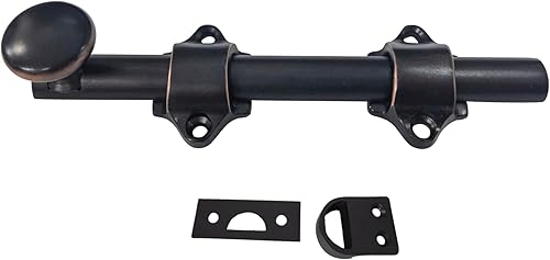 Miniatura 8 de QCAA Perno de puerta holandés de latón macizo, 36 ", latón pulido lacado, 1 paquete, hecho en Taiwán