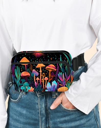 Image of Mushroom Fanny Pack for Women Belt Bag Fashion Everywhere Waist Pouch Lightweight Crossbody Bags with Adjustable Strap