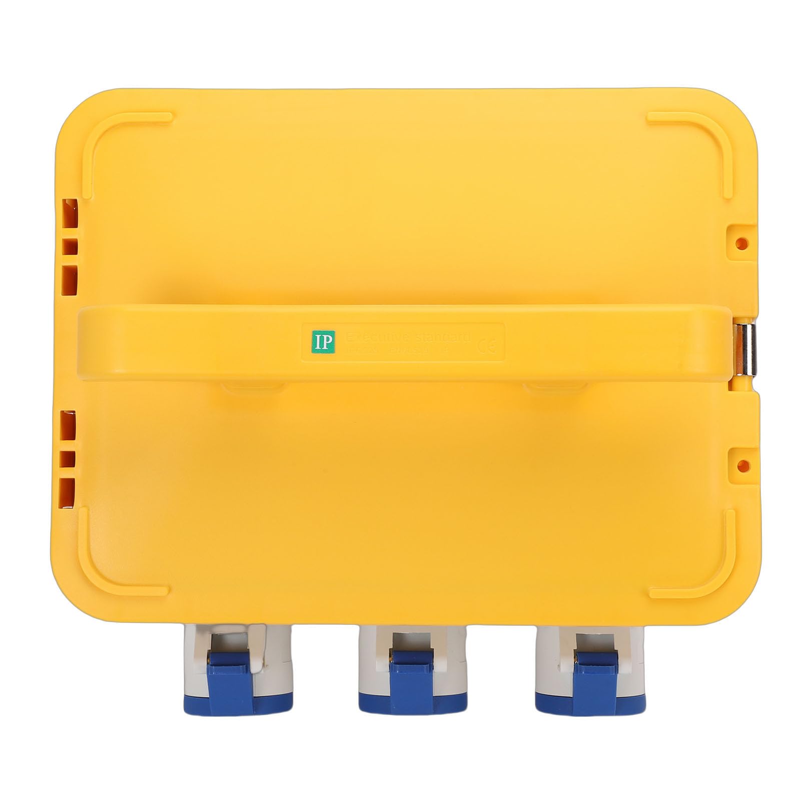 Caja de Distribución de Energía Resistente a la Intemperie con 3 Salidas CEE para Uso en Exteriores, Enchufes de 3 Clavijas, Portátil, 11,8x9,1x11, Pulgadas