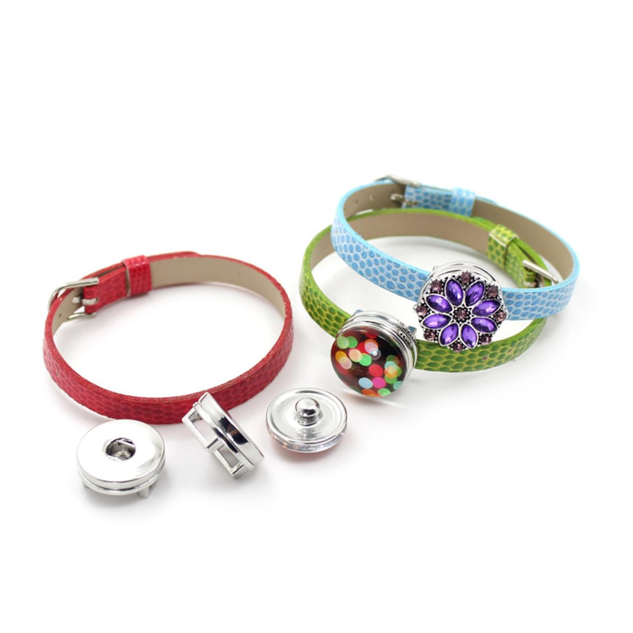 Anneome 90pezzi Pulsanti Rotondi Per Bracciali e Collane Stili Misti Per Gioielli Femminili Charm Decorativi Per Accessori Moda