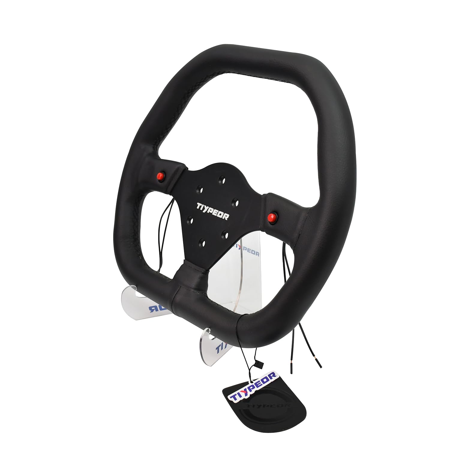 Amazon | Tiypeor 350MMマイクロファイバーレザーカー改造ステアリング