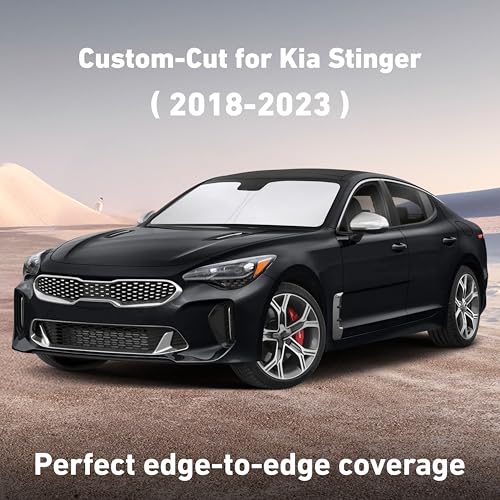 Image of EcoNour Windshield Sunshade Compatible for Kia Stringer 2018-2021 2022 2023, Sun Visor for Front Windshield & Window Sun Shade Cover, UV Heat Blocker & Protector, Car Accessories