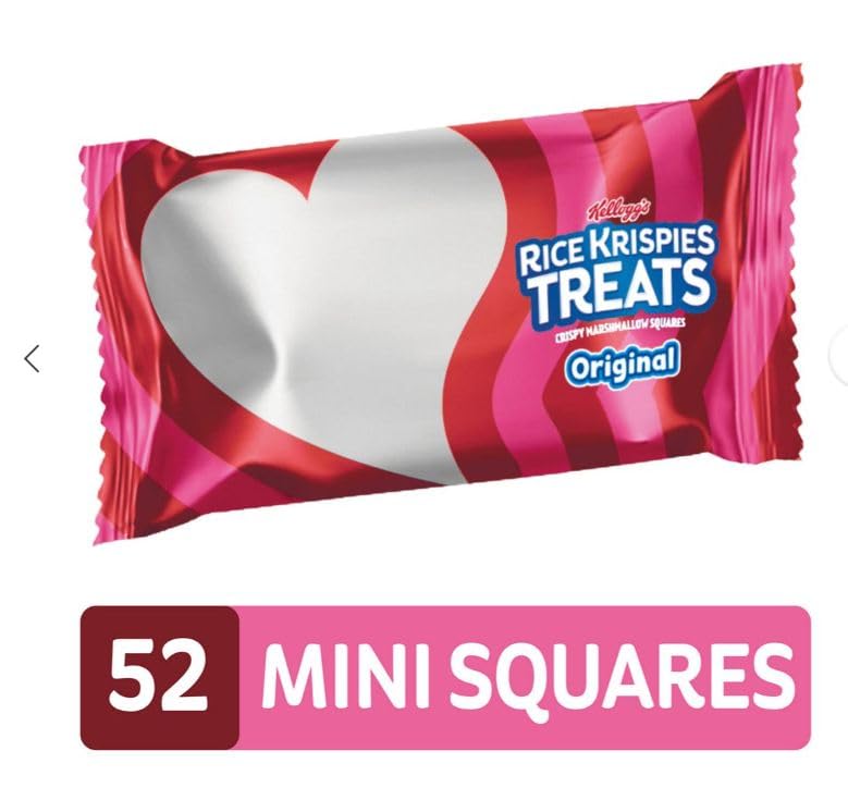 Amazon.com: Kellogg's Rice Krispies Treats Cupid's Minis, Crispy