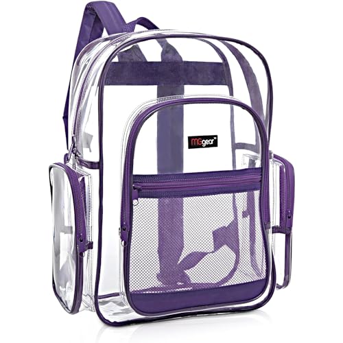 MGgear Clear Transparent PVC School Backpack