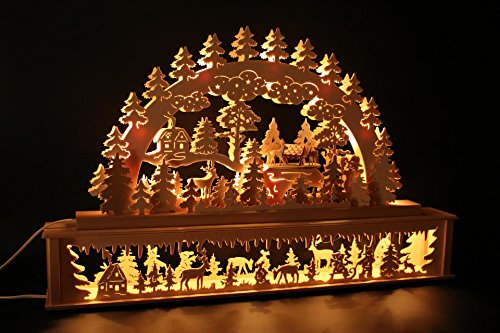 SchwibboLa Original Erzgebirgischer Schwibbogen mit Erhöhung...