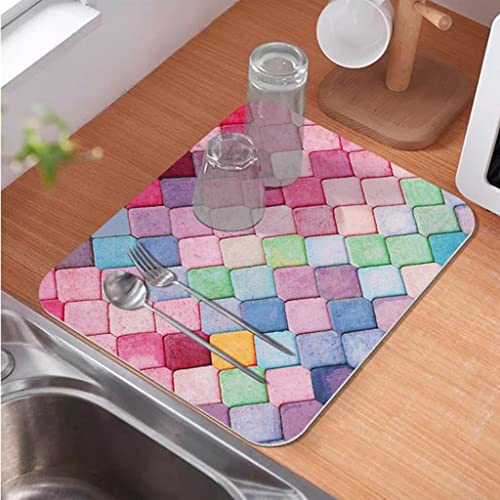 Tapis de table en diatomée pour drainage de vaisselle et évier