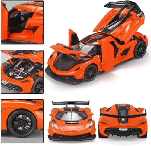 Image of 1:32 Koenigsegg Jesko White Die-Cast Metal Car with Sport Toy Car